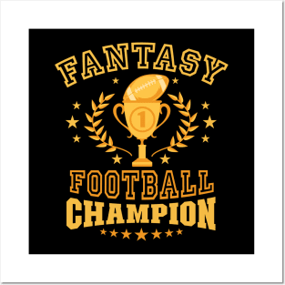 Fantasy Football Champion FFL Draft Winner Posters and Art